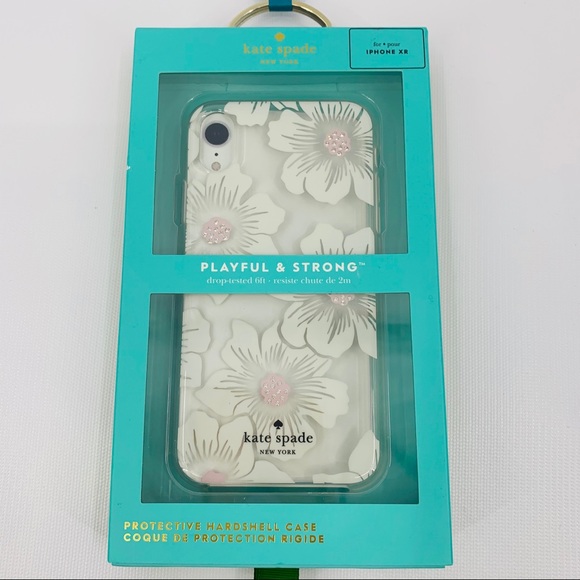 kate spade Accessories - Kate Spade ♠️ Clear Hibiscus IPhone Case